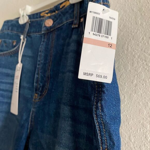 Seven7 Marilyn Boyfriend jeans relaxed high rise distressed size 12 Casual - Picture 5 of 7